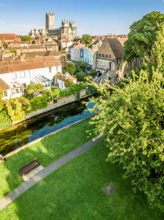 Canterbury view in summer, Kent, Englandの写真素材