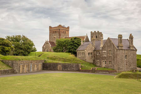 View on Dover castle in summer, Englandの写真素材