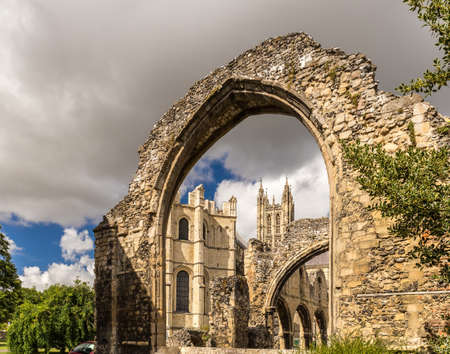 Canterbury view in summer, Kent, Englandの写真素材