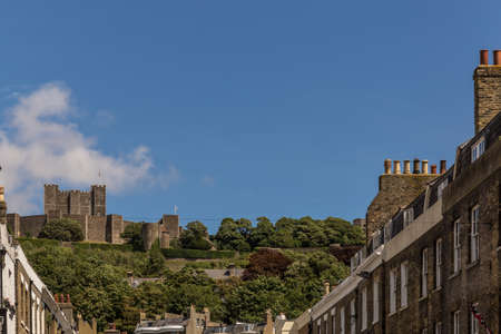 View on Dover castle in summer, Englandの写真素材