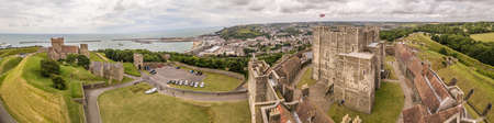 Aerial view of Dover Castle, Englandの写真素材