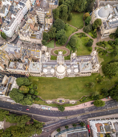 Aerial view of Brighton in summer, Englandの写真素材