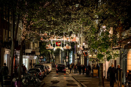 Seven dials at Christmas time in Londonのeditorial素材