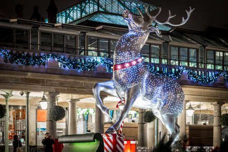 Covent garden deer in Christmas time, Londonのeditorial素材
