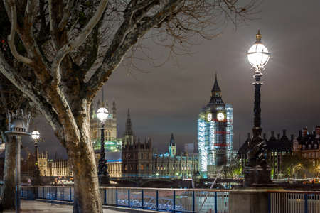 Big Ben under construction, London, UKの写真素材