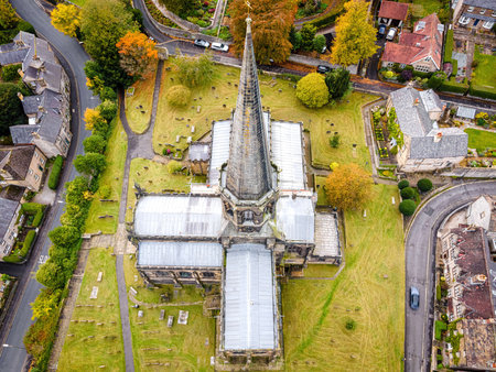 View of All Saints Church in Bakewell, a small market town and civil parish in the Derbyshire Dales...