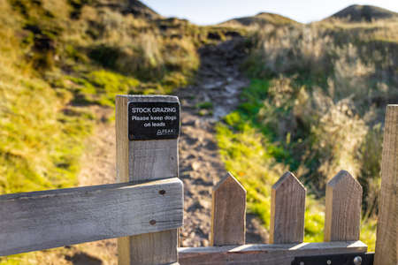 View of Peak district, an upland area in England at the southern end of the Pennines, UKの写真素材