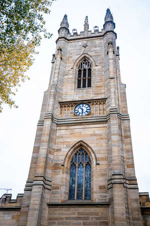View of central part of Sheffield in the autumn, England, UKの写真素材