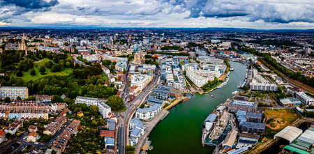 Aerial panorama of the city of Bristol, UKの写真素材