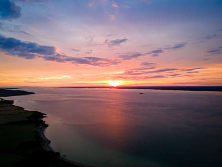Sunset on the Isle of Wightの写真素材