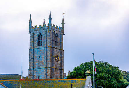 View of St Ives in the evening, Cornwall, UKの写真素材