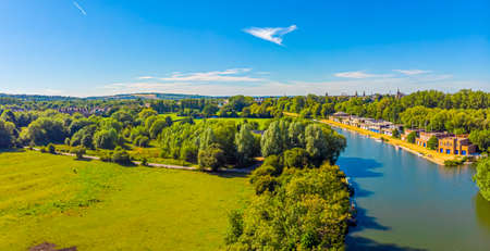 Aerial view of the river Thames, UKの写真素材