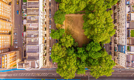 Aerial view of central London, UKの写真素材