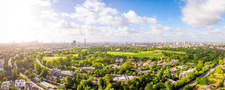Aerial view of Regents park in London, UKの写真素材