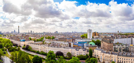 Aerial view of Regents park in London, UKの写真素材