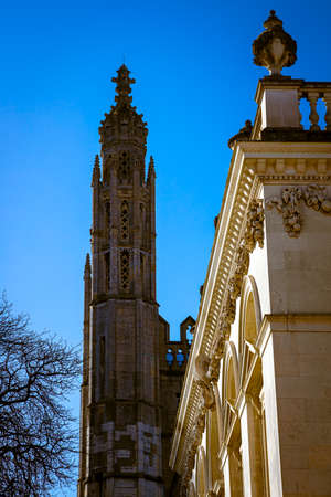 A sunny day in Cambridge, a city on the River Cam in eastern England, home to the prestigious University of Cambridge, UKの写真素材