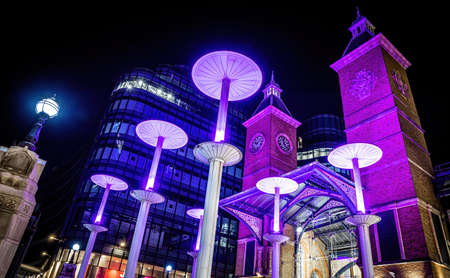 Liverpool Street station, a central London railway terminus in the north-eastern corner of the City of London, UKの写真素材