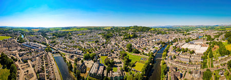 Aerial view of Kendal in Lake District, a region and national park in Cumbria in northwest England,...