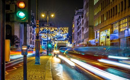 Christmas decoration of the Strand street in London, UK