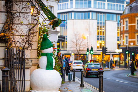 Richmond area of London decorated for Christmas, UKの写真素材