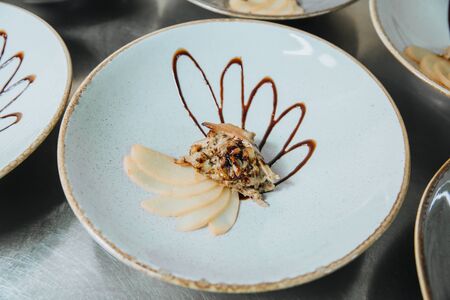 Salad with stewed duck.の写真素材