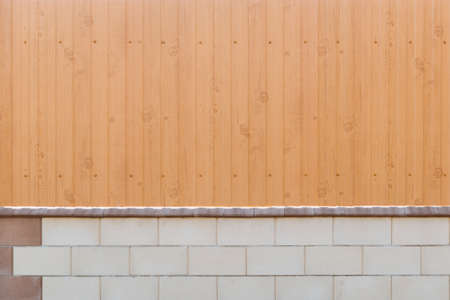 Tin fence with a beautiful textured pattern.の写真素材