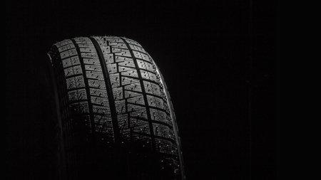 New tire of car . Driving car concept. Safe driving conceptのeditorial素材