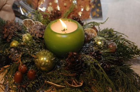 New Year decoration at the 26th Kiev International Women's Club Charity Fair on December 8, 2018の写真素材