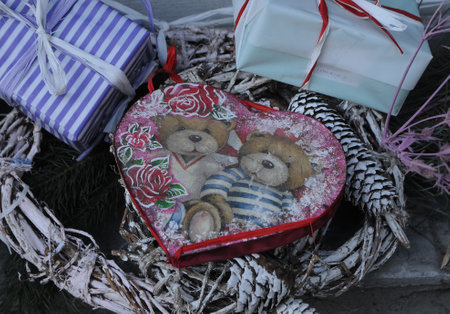 Christmas heart in Kiev. November 30, 2018.のeditorial素材