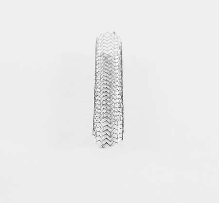 self-expanding nitinol stent for endovascular surgeryの写真素材
