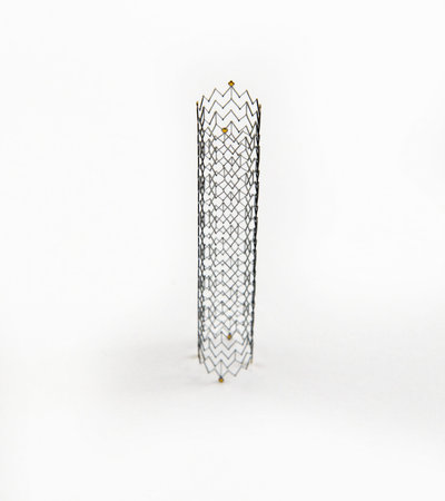 self-expanding nitinol stent for endovascular surgeryの写真素材