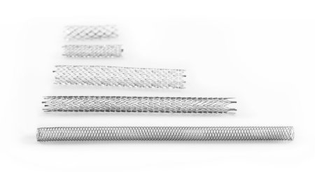 stents of various sizes for endovascular surgeryの写真素材