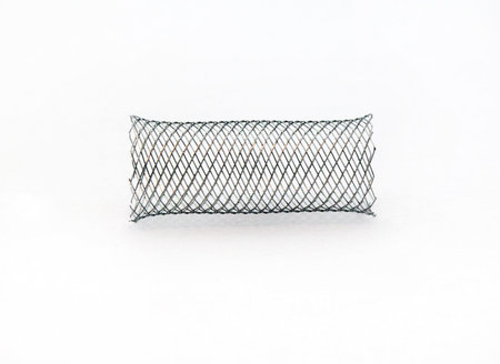 braided mesh metal stent for endovascular surgeryの写真素材