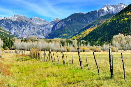 colourful mountains of Colorado during foliage seasonの写真素材