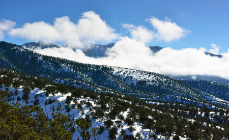 High Mountains of Colorado in Winterの写真素材