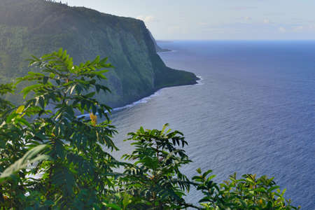 Waipio Valley Lookout in the Big Island of Hawaii USAの写真素材
