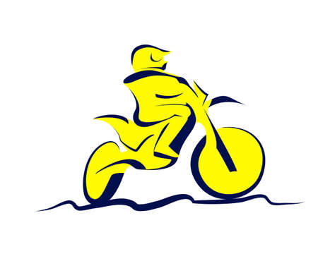 Motocross Extreme Adventure background, icon poster sticker, vector illustrationのイラスト素材