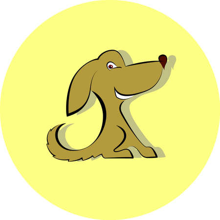 Cute dog cartoon Vector illustrationのイラスト素材