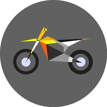 Sport motorcycle simple color illustration