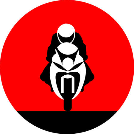 illustration of motorcycle racer on sportbikeのイラスト素材