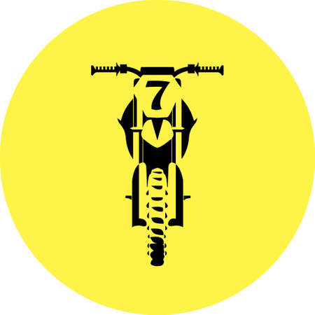 Motocross motorbike background, roundのイラスト素材