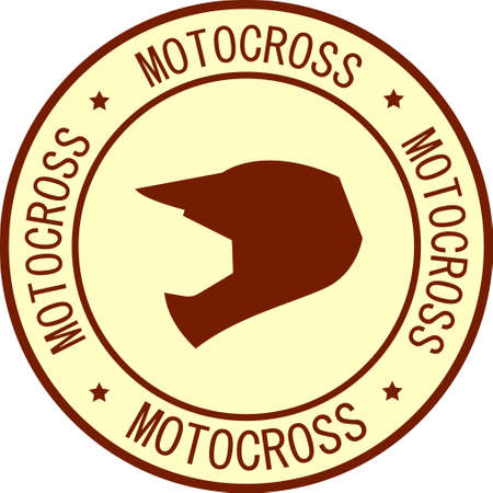 Racing motocross atv helmet icon. Vector Illustrationのイラスト素材