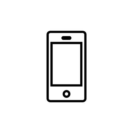 smartphone icon, line flat vector illustrationのイラスト素材