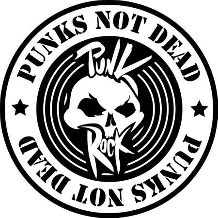 Punk Rock badge. Vector Illustrationのイラスト素材
