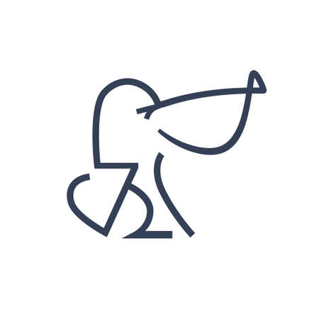 A Vector Figure Dog.のイラスト素材