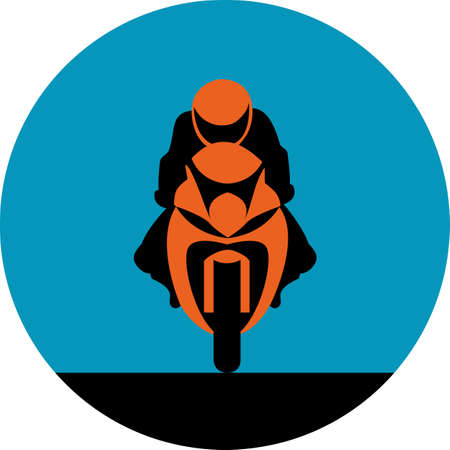 motorcycle race iconのイラスト素材