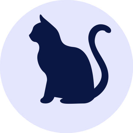 Dark silhouette of catのイラスト素材