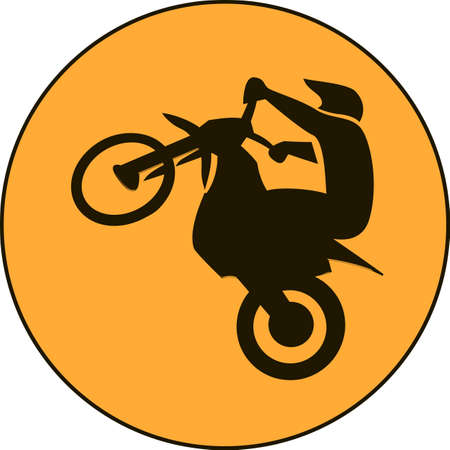 Motocross enduro free-ride signのイラスト素材