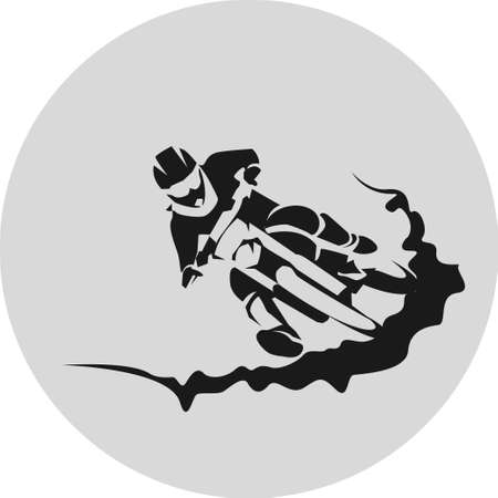 Motocross biker vectorのイラスト素材