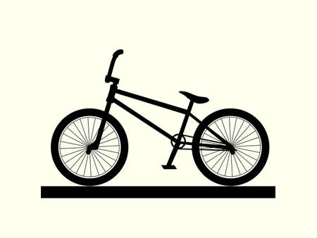 BMX bike silhouette vector illustrationのイラスト素材